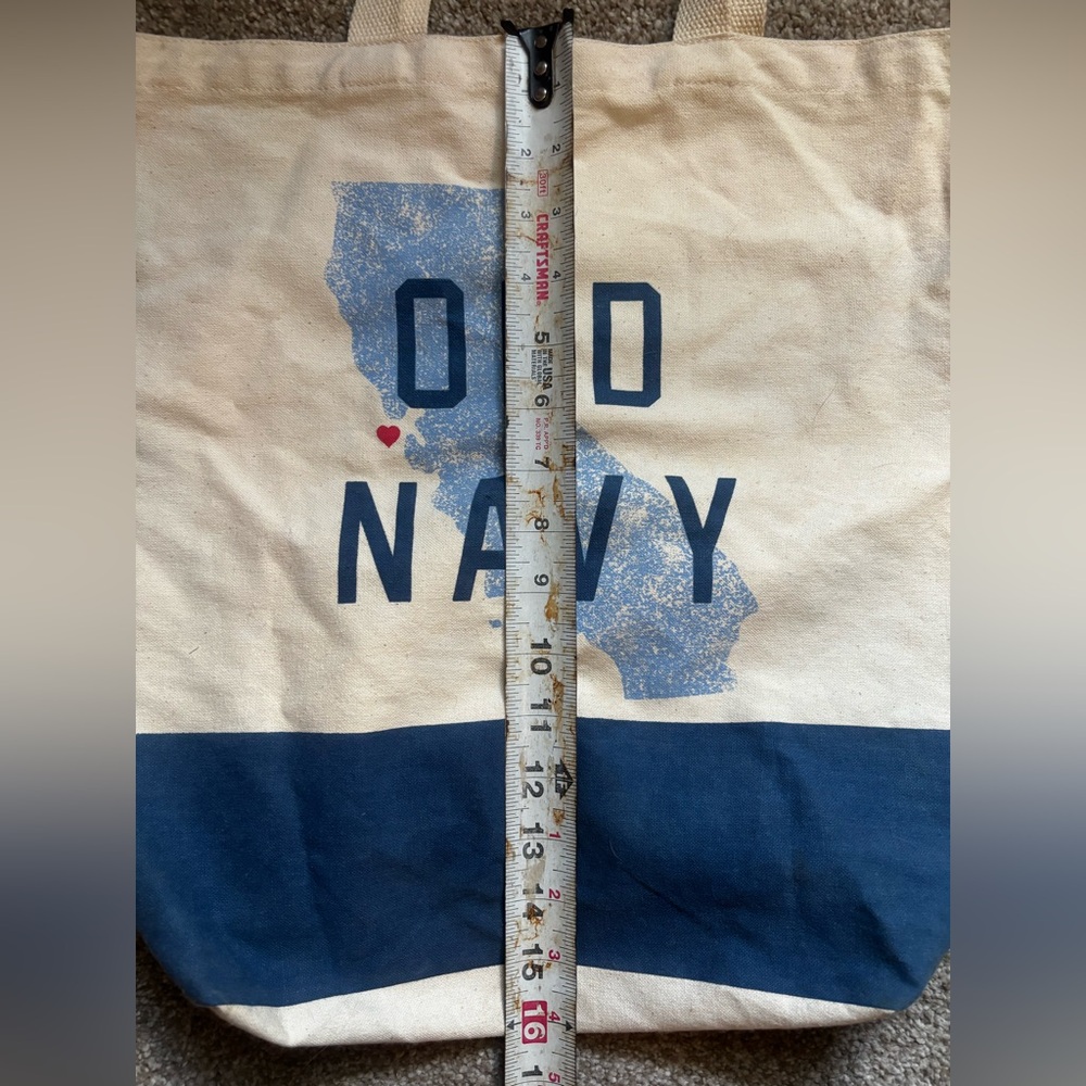 Old Navy Blue and Cream California Satchel